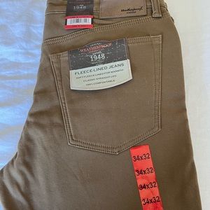 Weatherproof Garment Co. fleece lined jeans
